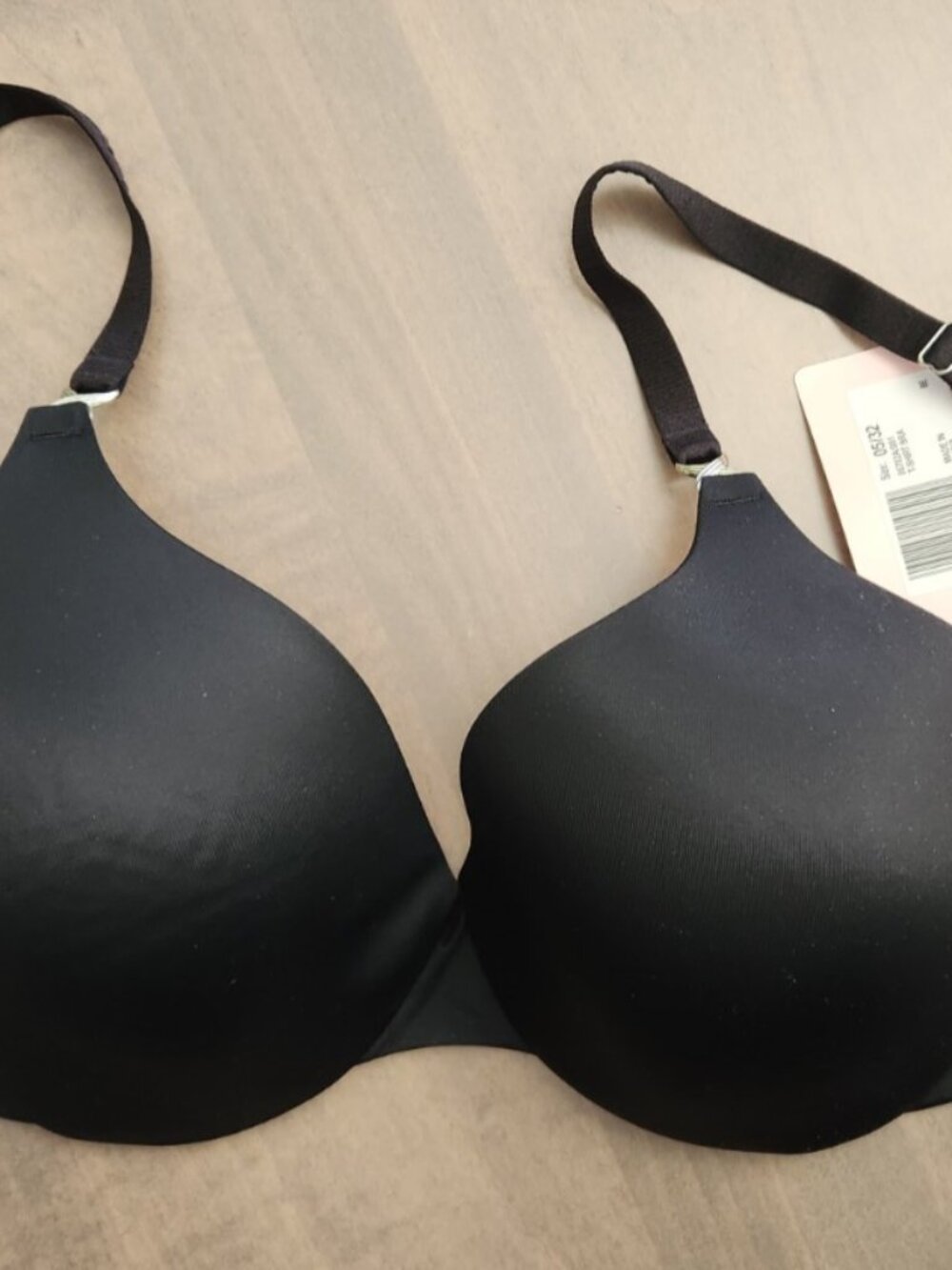 NWT Jockey RealFit T-Shirt Bra Style 6702 Black Size 05/32 Discontinued